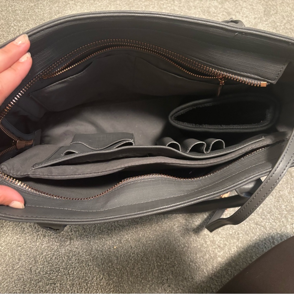 Dagne Dover Signature Tote in Graphite - Picture 6 of 6